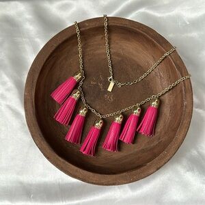 BaubleBar Tassel Long Statement Necklace